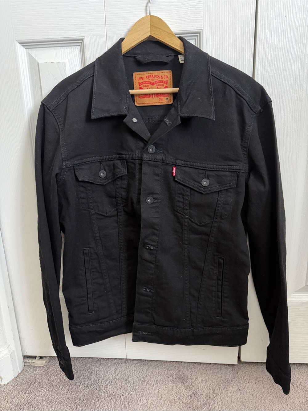 Levi's Black Denim Trucker Jacket - Men's Bomber Style